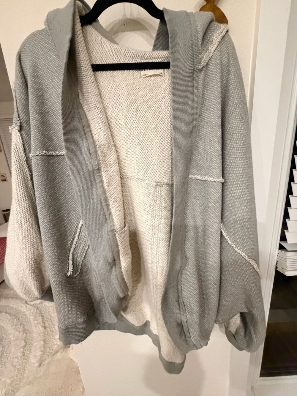 We The Free Two-Tone Hooded cardigan slight disco color shown in picture